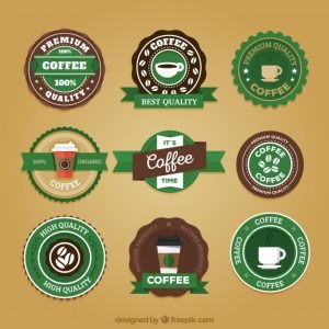 retro starbucks stickers set